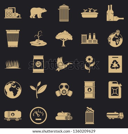 Enviroment protection icons set. Simple set of 25 enviroment protection vector icons for web for any design