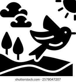 Enviromental Icon Glyph Vector Illustration