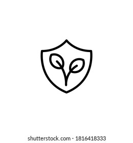 Enviromental Protection Icon  in black line style icon, style isolated on white background