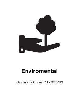 Enviromental Protection icon vector isolated on white background, logo concept of Enviromental Protection sign on transparent background, filled black symbol