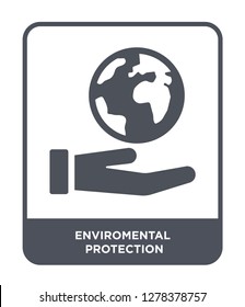 enviromental protection icon vector on white background, enviromental protection trendy filled icons from Charity collection, enviromental protection vector illustration