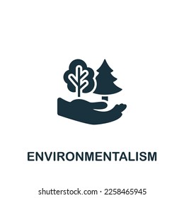 Enviromentalism icon. Monochrome simple sign from core values collection. Enviromentalism icon for logo, templates, web design and infographics.