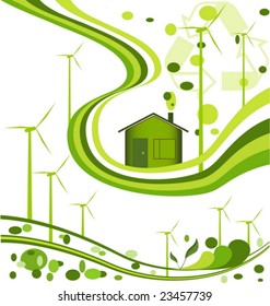 Environment background - green energy