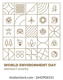 Environment background poster geometric outlines