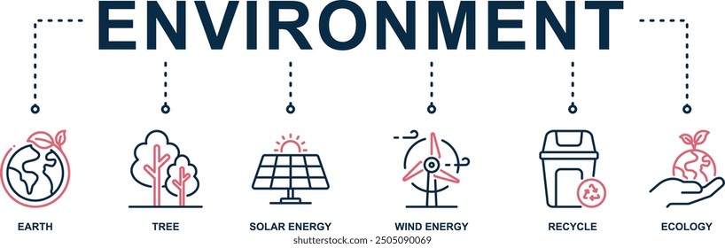 Environment banner web icon vector illustration concept with icon