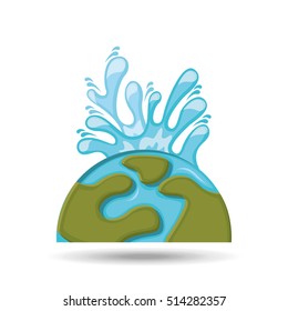 environment care globe water icon graphic vector illustration eps 10