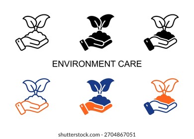 Environment Care Icon Multi Style Vector Illustration