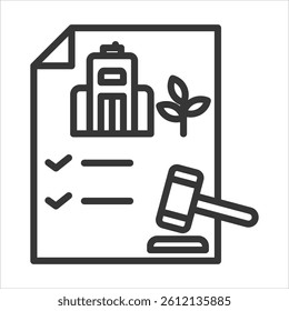 Environment Compliance Icon Vector Illustration Outline