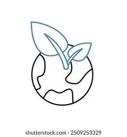 environment concept line icon. Simple element illustration. environment concept outline symbol design.