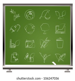 Environment and Conservation icons - vector icon set