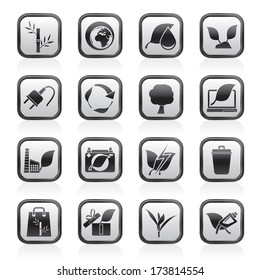 Environment and Conservation icons - vector icon set