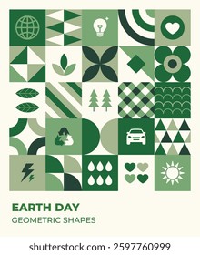 environment day background geometric green shapes