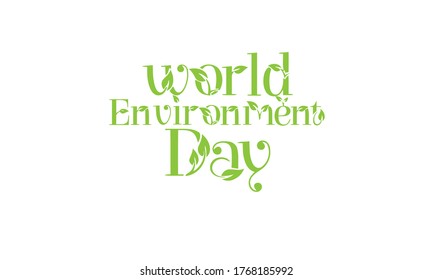 Environment Day banner of green vector