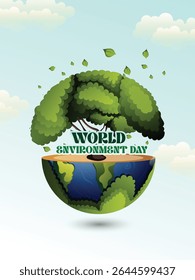 environment day vector art illustration