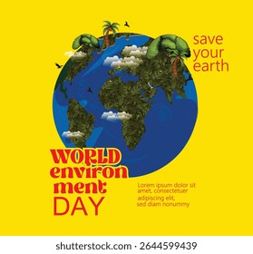 environment day vector art illustration