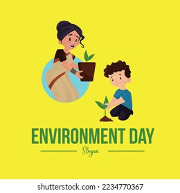 Environment day vector mascot logo template. 