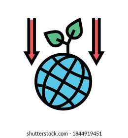 environment deterioration color icon vector. environment deterioration sign. isolated symbol illustration