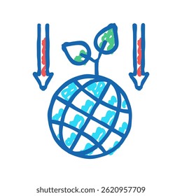 environment deterioration doodle icon sketch vector. environment deterioration sign. isolated symbol illustration