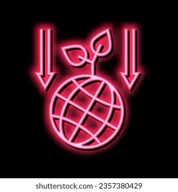 environment deterioration neon light sign vector. environment deterioration sign. isolated symbol illustration