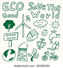 Environment doodles icons