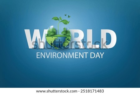environment and eco concept with by raising awareness of environmental conservation, sustainability, and the importance of nature.  paper cut art style.