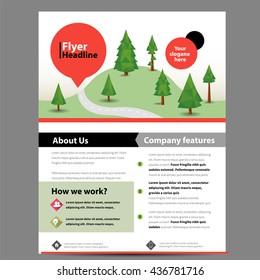 Environment ecology brochure, flyer design in letter size