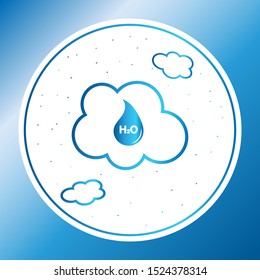 Environment and ecology. Cloud with water formula. Concept of clean water, ecology and environment in art style.
