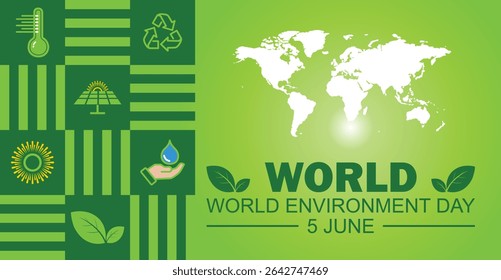 Environment, ecology, Earth Day concept design. Banner, poster, abstract background in modern geometric style. Vector illustration