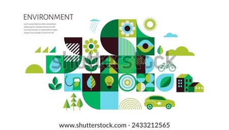 Similar – Image, Stock Photo natural pattern green tree leaves