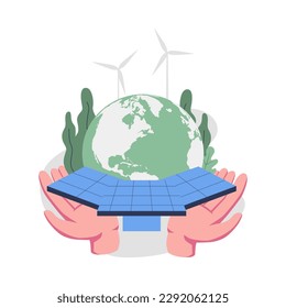 Umwelt, umweltfreundliches Flachdesign