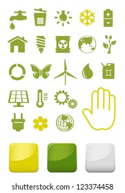 Environment and ecology icons set