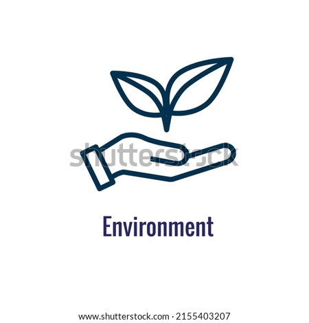 Environment or Environmental  Icon showing image for social change and investment, ESG