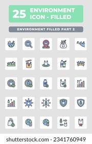 Environment filled style icon design