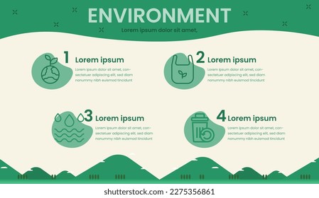 Environment flat style infographic template