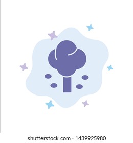 Environment, Forest, Green, Summer, Tree Blue Icon on Abstract Cloud Background