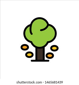 Environment, Forest, Green, Summer, Tree  Flat Color Icon. Vector icon banner Template. Vector Icon Template background