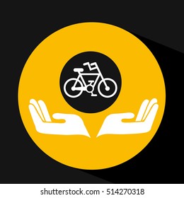 environment friendly concept bicycle vector illustration eps 10