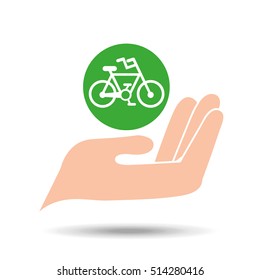 environment friendly concept bicycle vector illustration eps 10