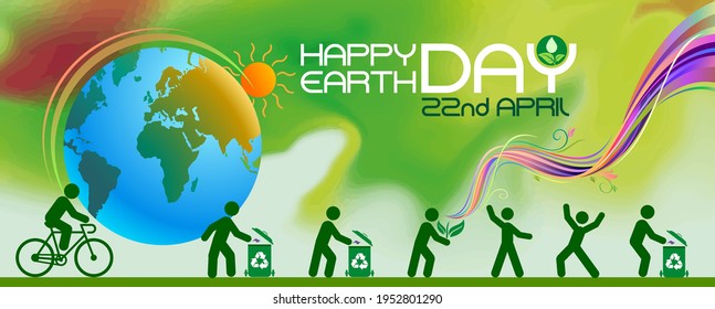Environment friendly earth with a message of recycling.