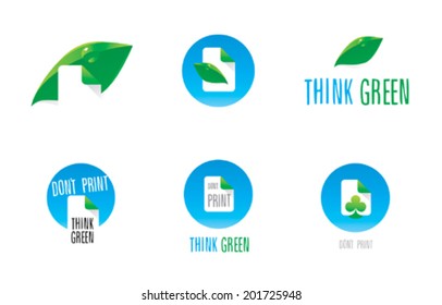 environment friendly vector icon logo design