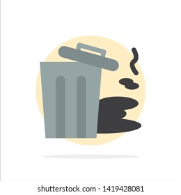 Environment, Garbage, Pollution, Trash Abstract Circle Background Flat color Icon