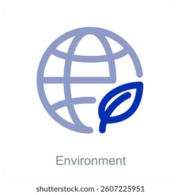 Environment and globe icon concept
