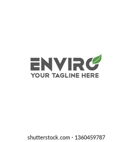 environment green leaf logo icon symbol sign vector eps 10