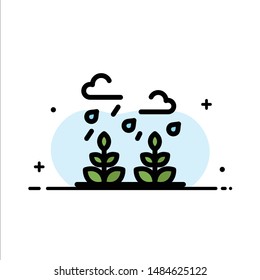 Environment, Growth, Leaf, Life  Business Flat Line Filled Icon Vector Banner Template. Vector Icon Template background