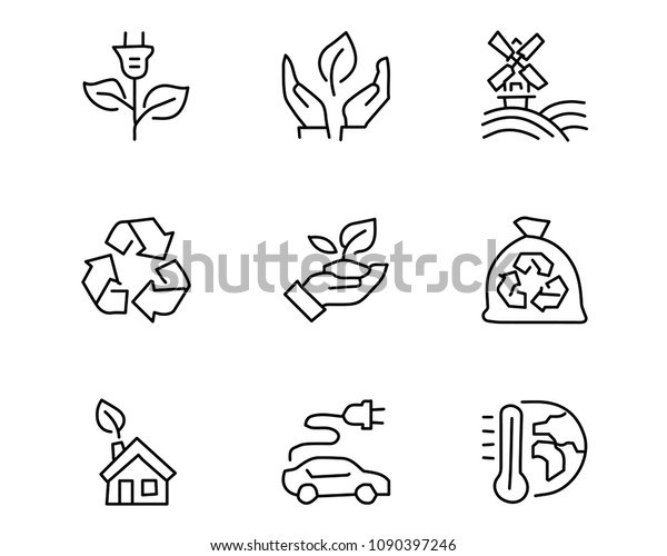 environment hand drawn icon set\
design illustration, hand drawn style design, designed web and\
app