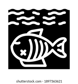 environment harm glyph icon vector. environment harm sign. isolated contour symbol black illustration