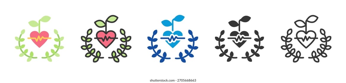environment health icon set multi style various collection