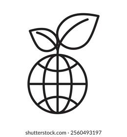 Environment icon Black and white logo