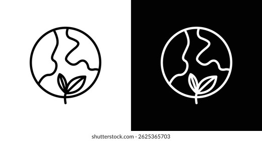 Environment icon concept stroke on white background