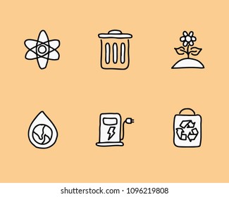 environment icon design illustration,hand drawn style design, designed for web and app